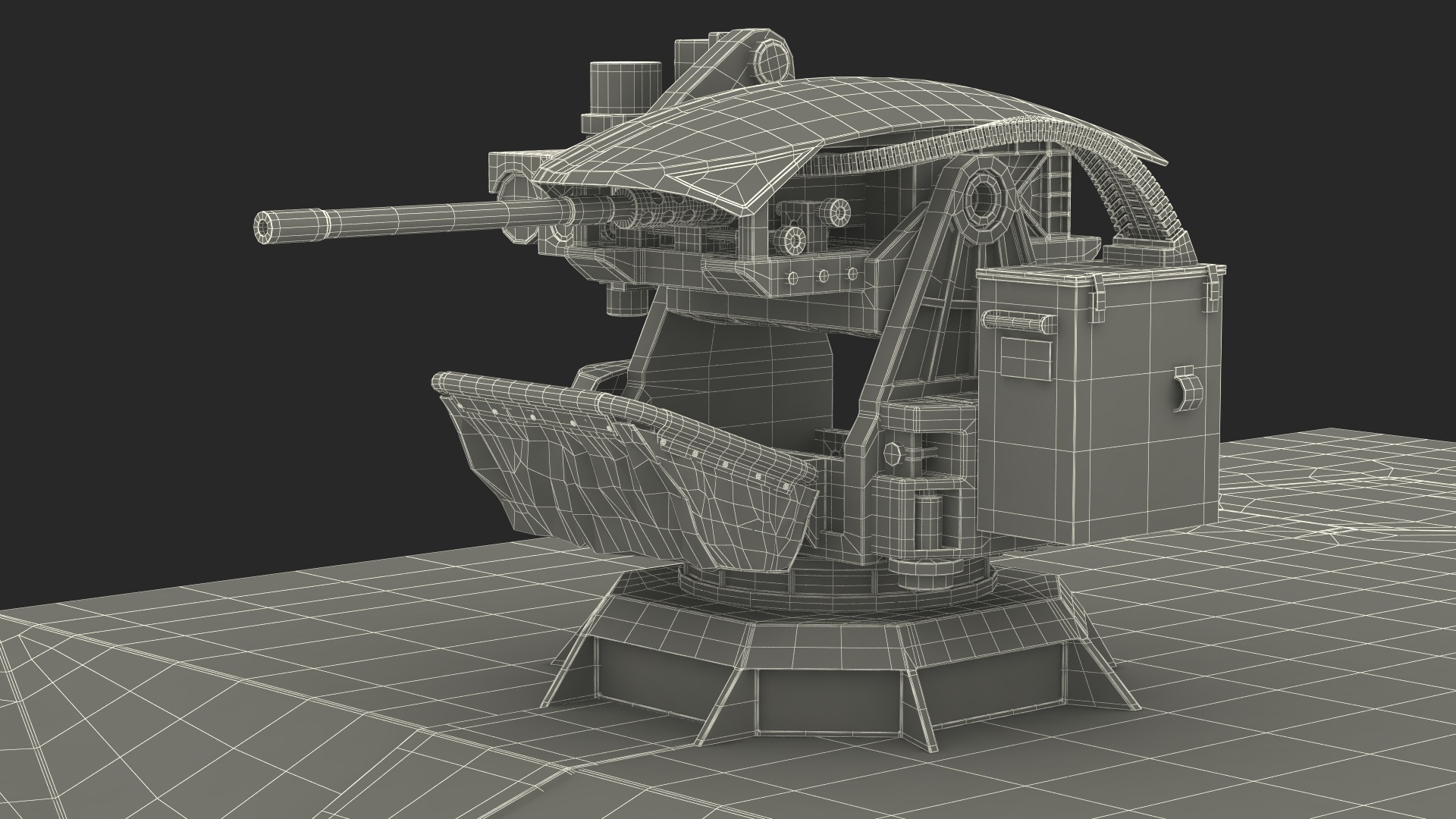 3D Next Gen Tracked Marine Assault Vehicle with Machine Gun