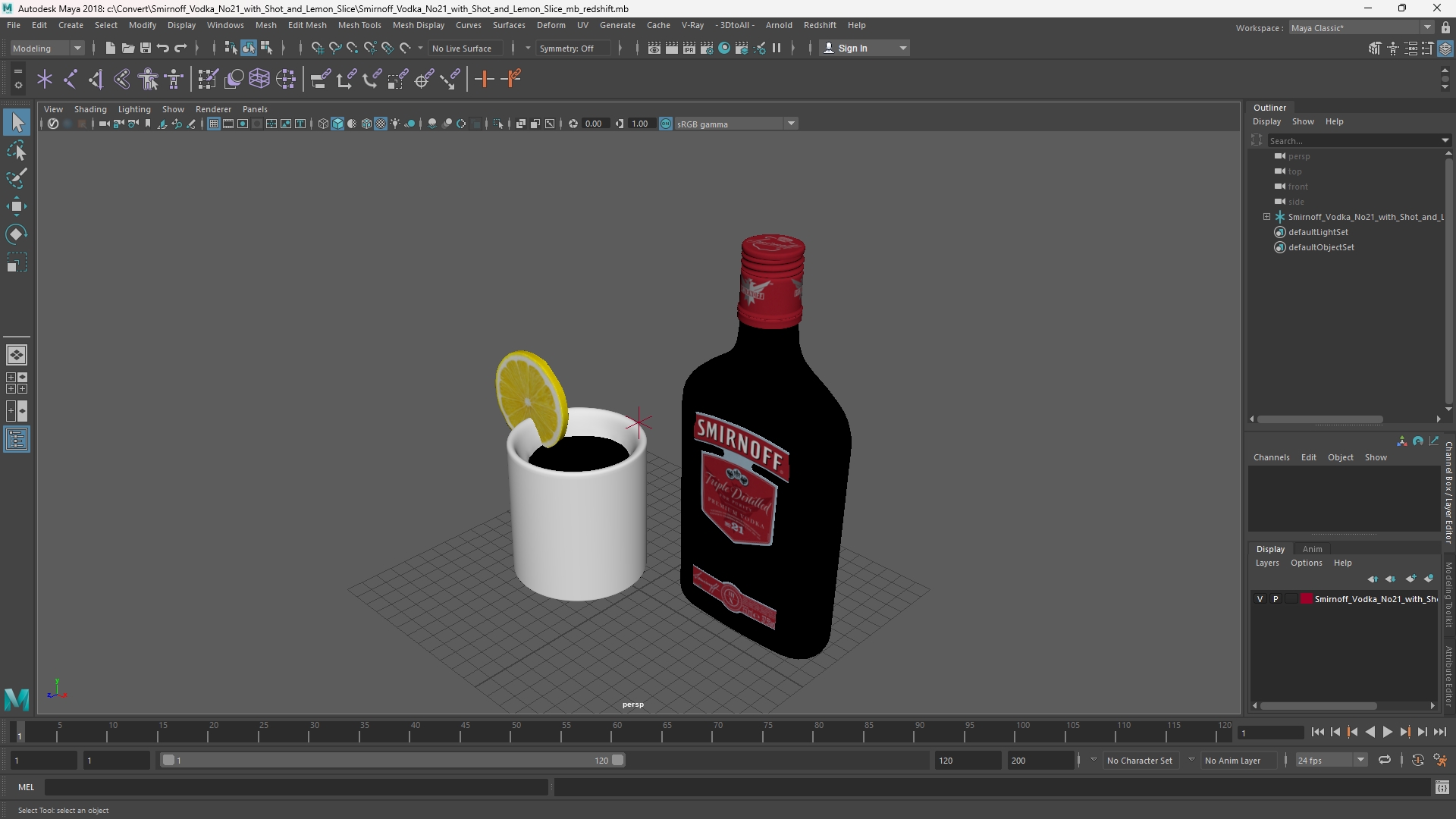 Smirnoff Vodka No21 with Shot and Lemon Slice - view 11