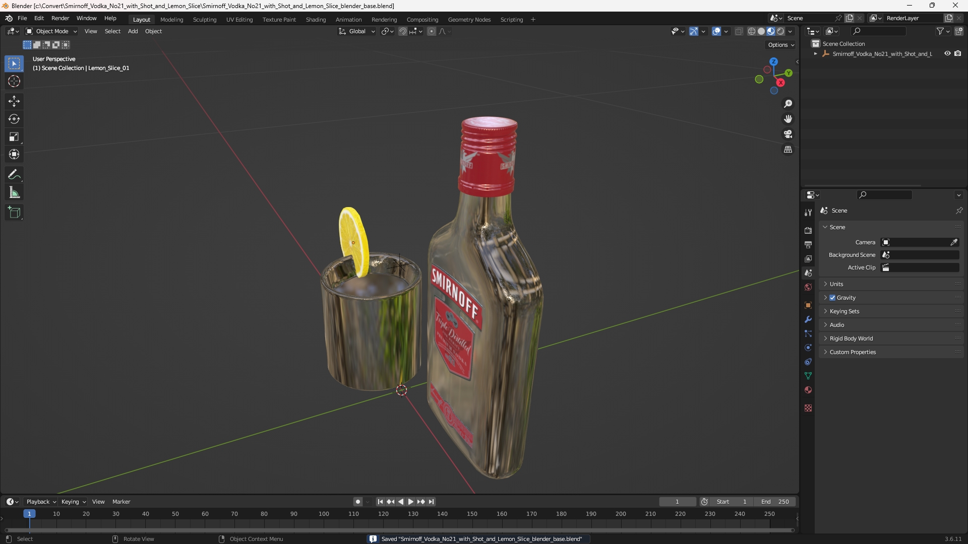 Smirnoff Vodka No21 with Shot and Lemon Slice - view 10