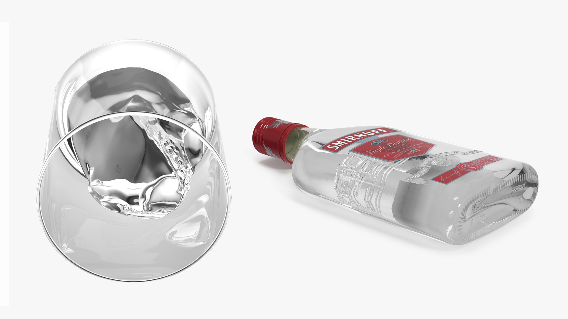 Smirnoff Vodka No21 with Shot and Lemon Slice - view 9