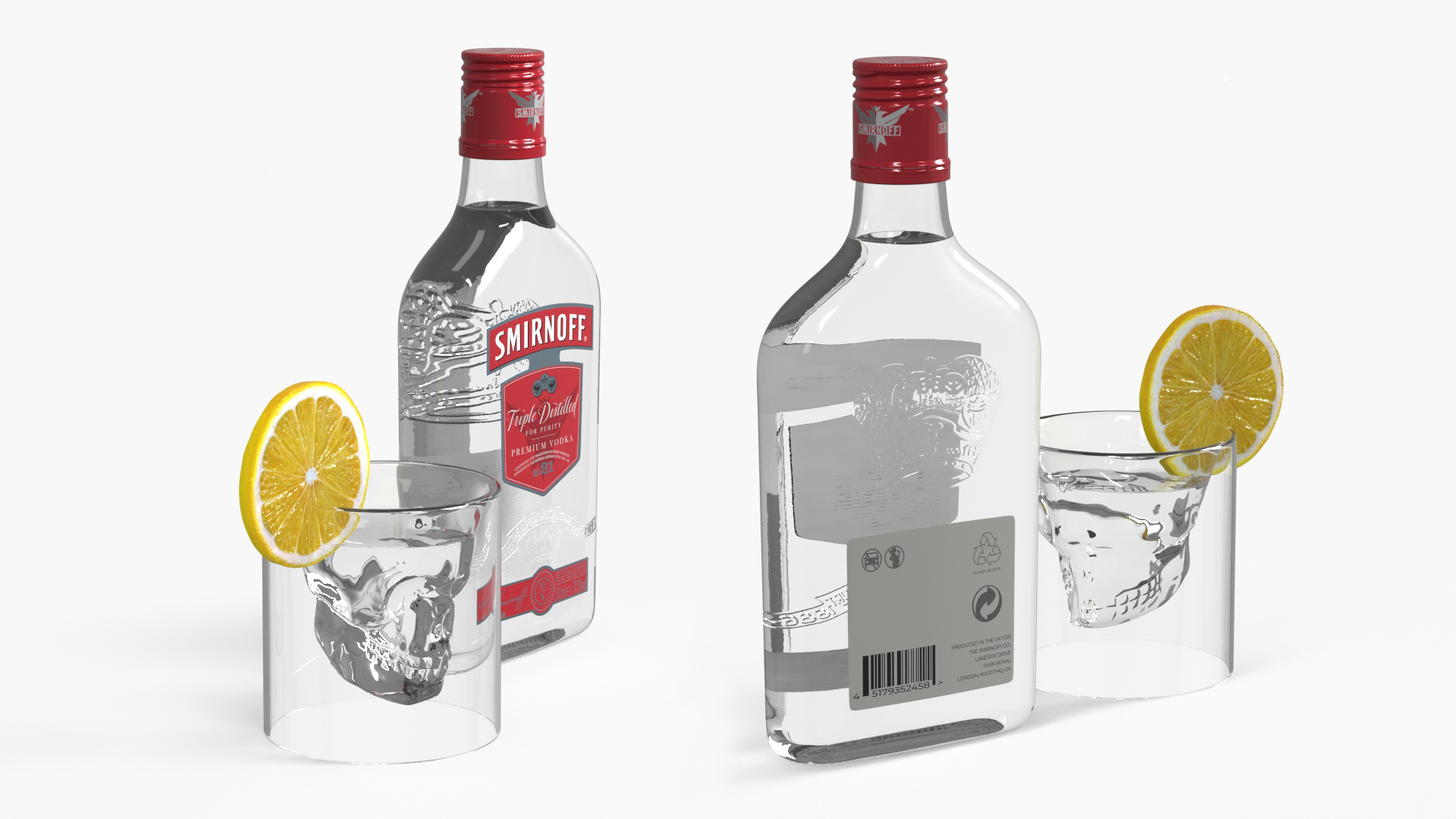 Smirnoff Vodka No21 with Shot and Lemon Slice - view 4