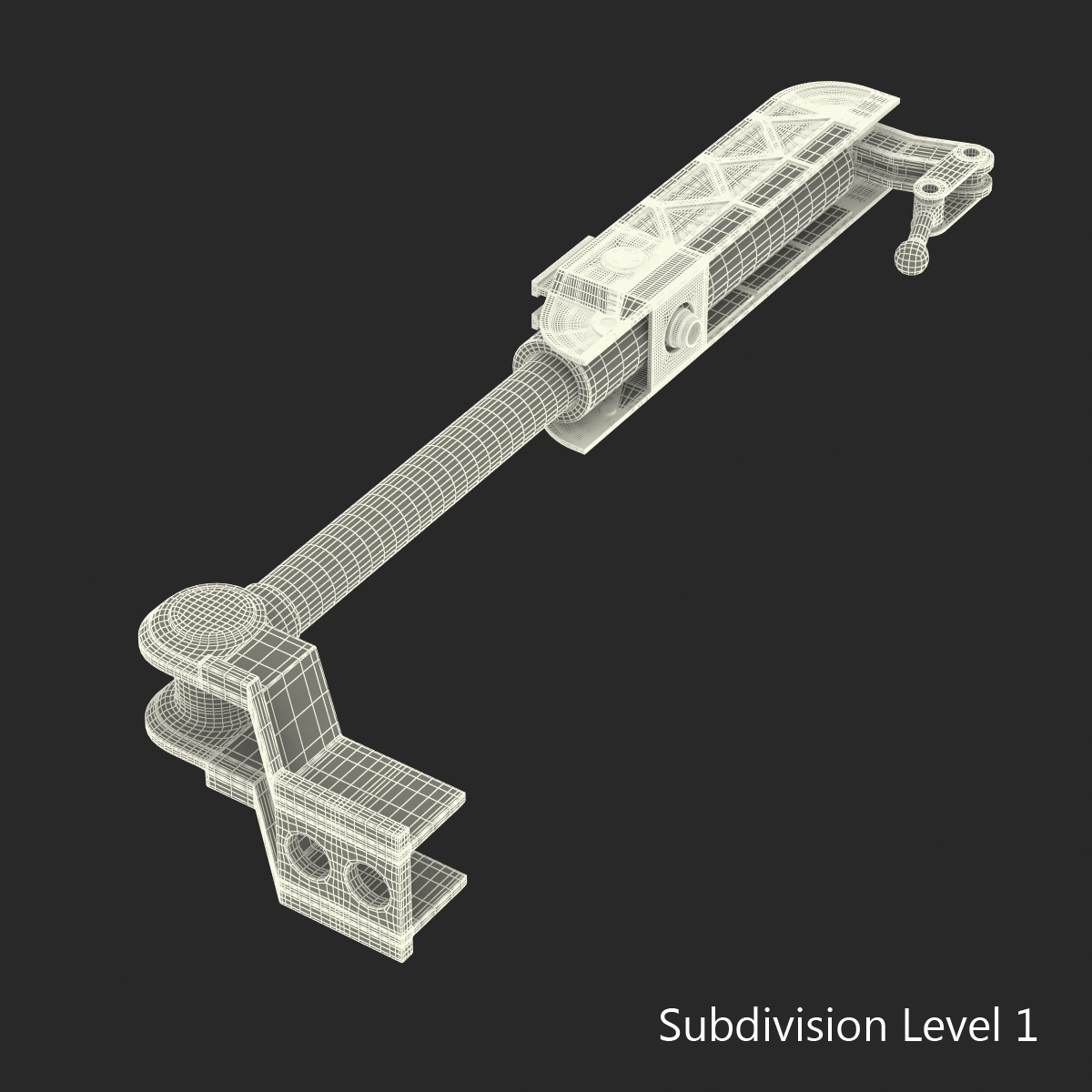 3D model Sci Fi Painted Hydraulic Cylinder 6