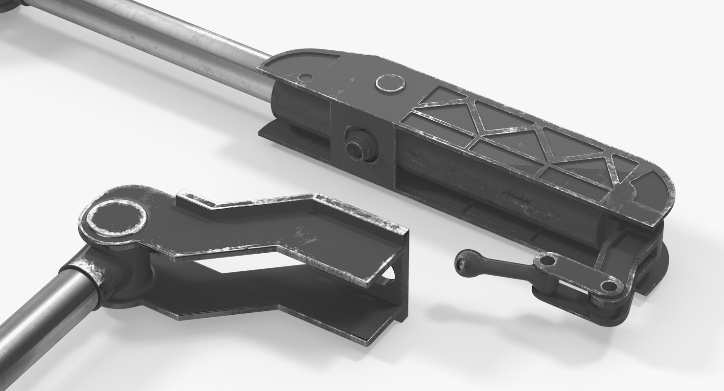 3D model Sci Fi Painted Hydraulic Cylinder 6