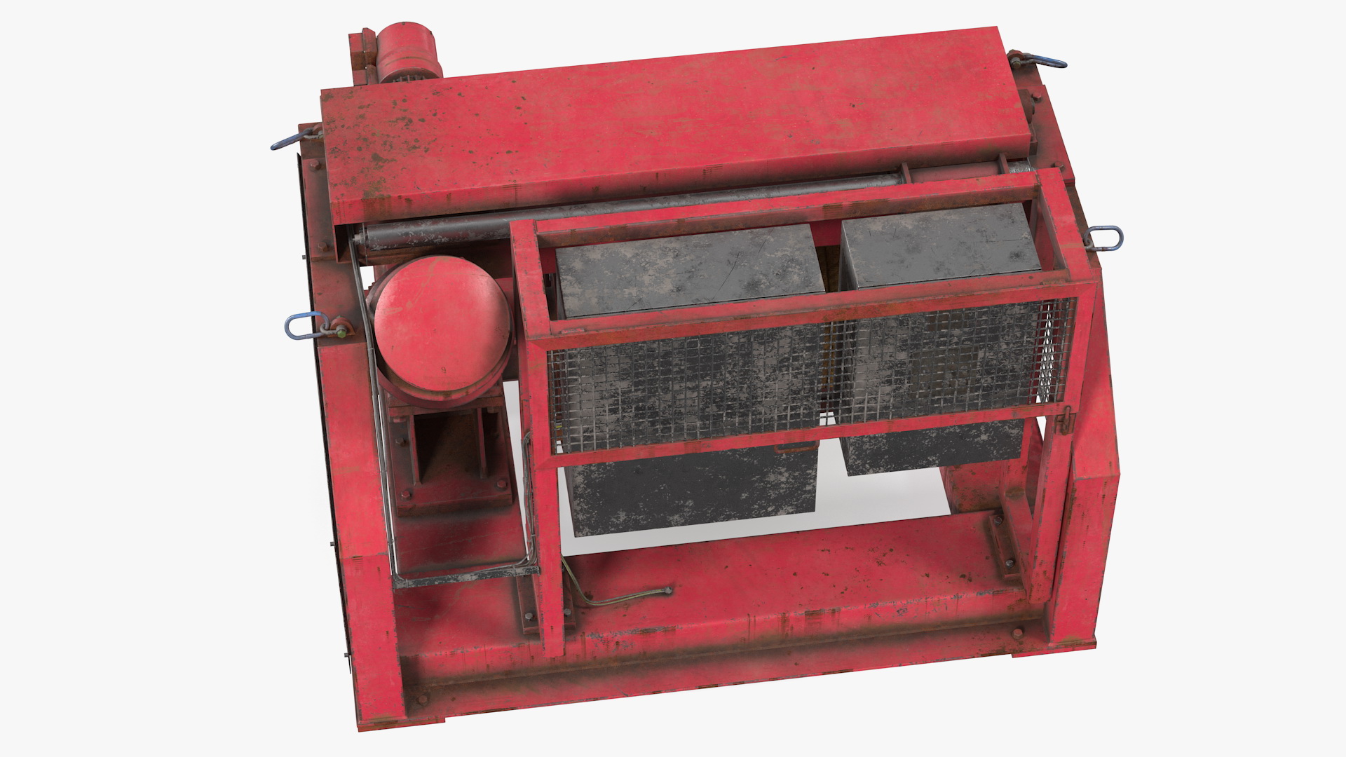 3D model Wire Rope Mooring Winch Rigged