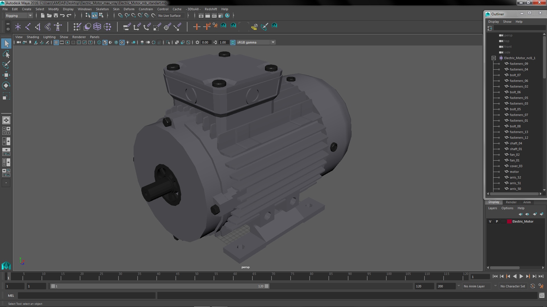 Electric Motor 3D model
