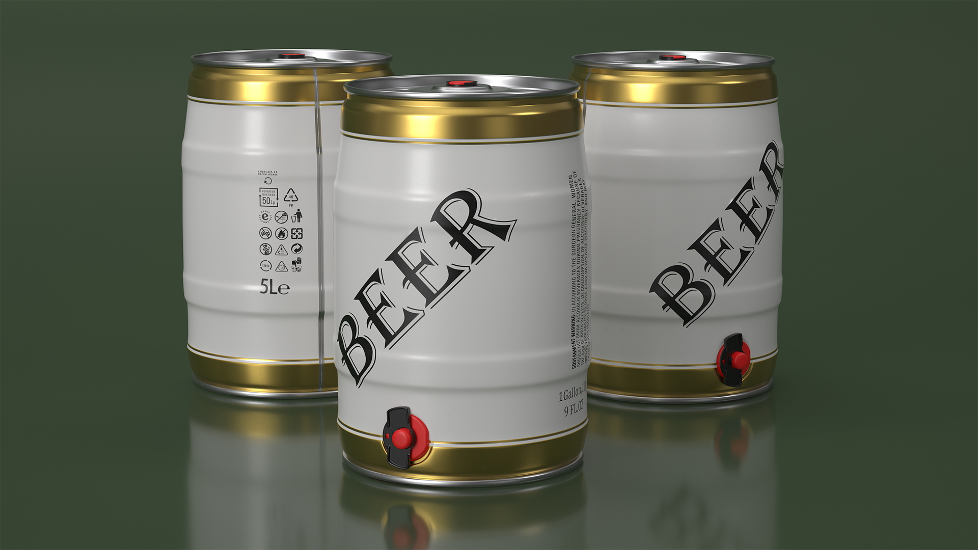 Beer 5 Liter Barrel 3D model