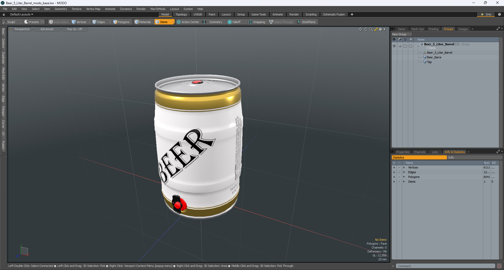 Beer 5 Liter Barrel 3D model