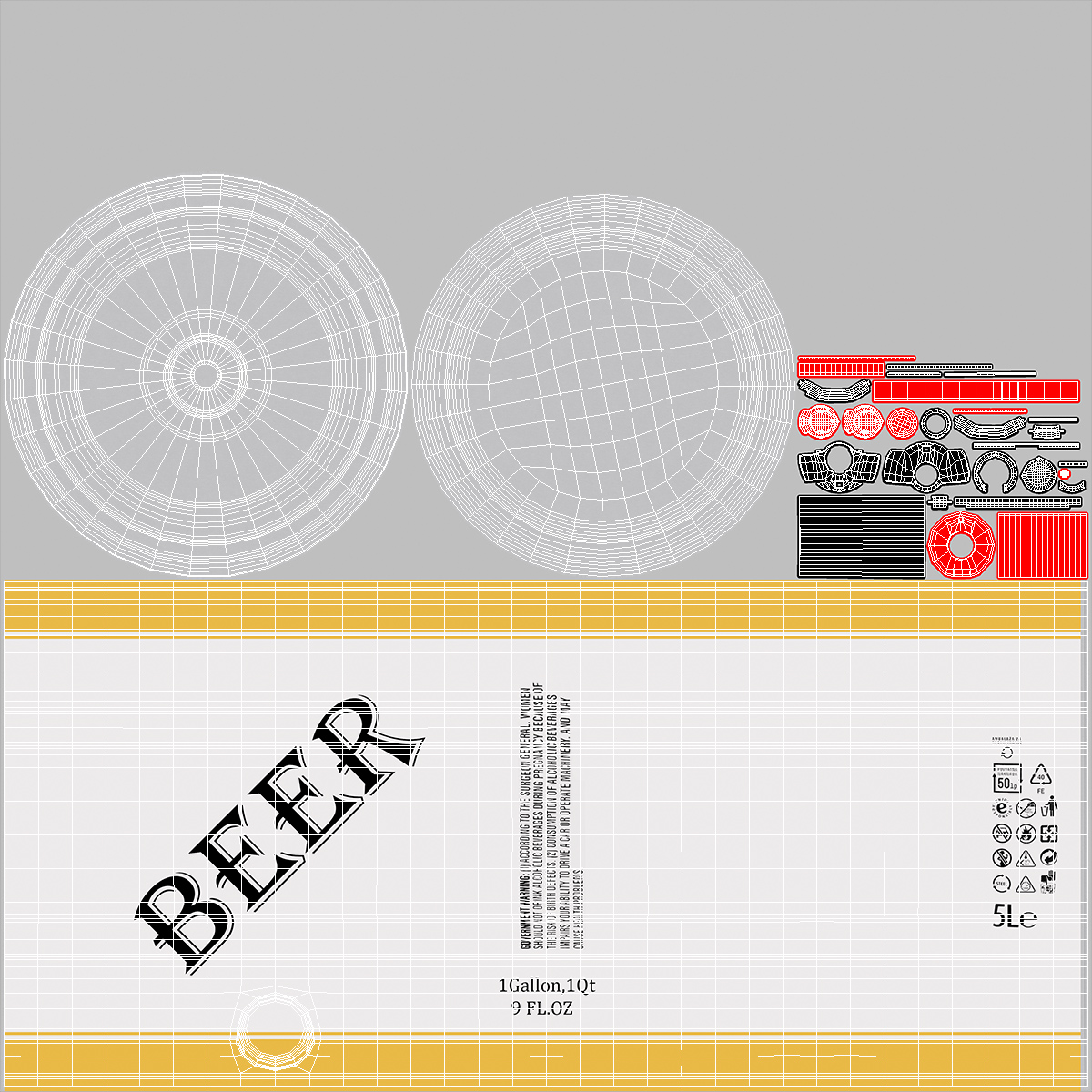 Beer 5 Liter Barrel 3D model