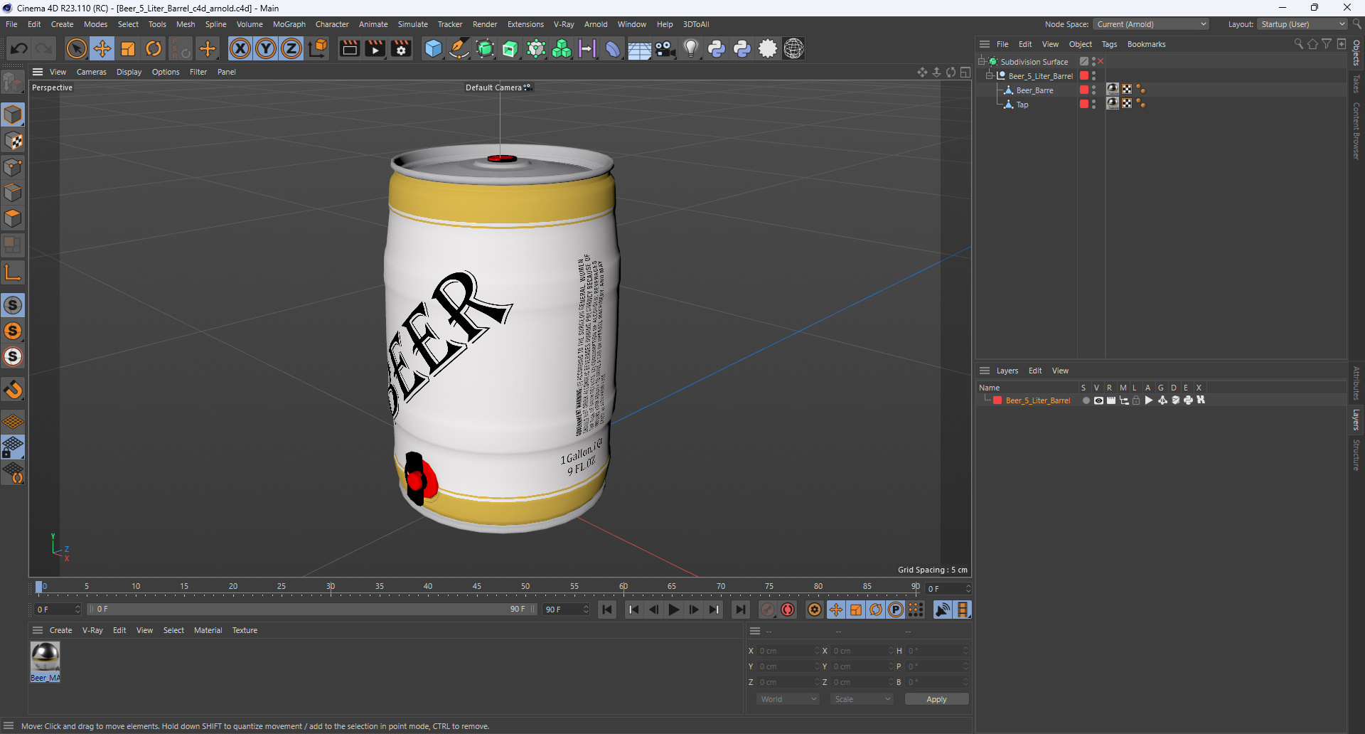 Beer 5 Liter Barrel 3D model