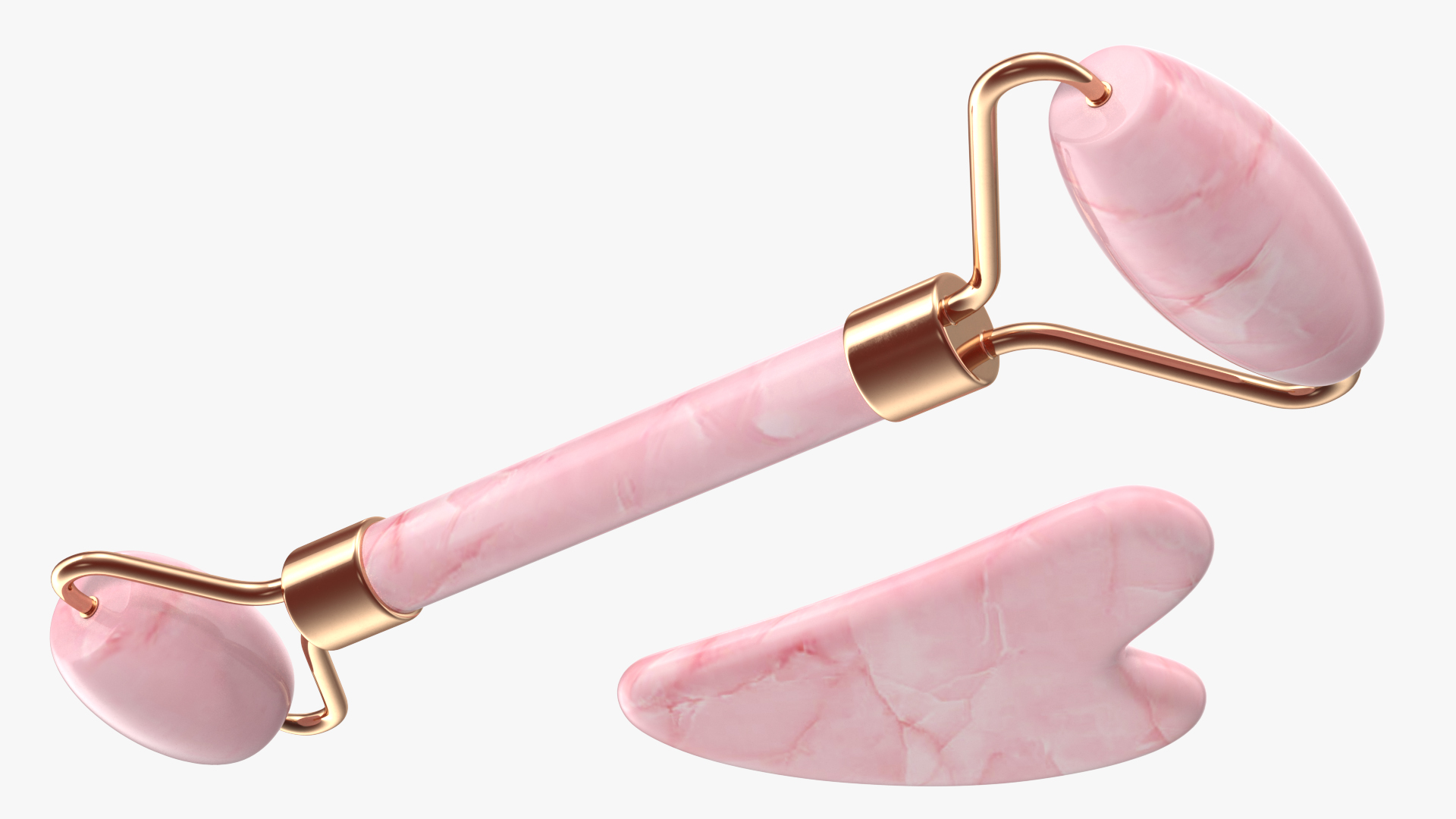3D model Gua Sha Face Sculpting Tools Rose Quartz