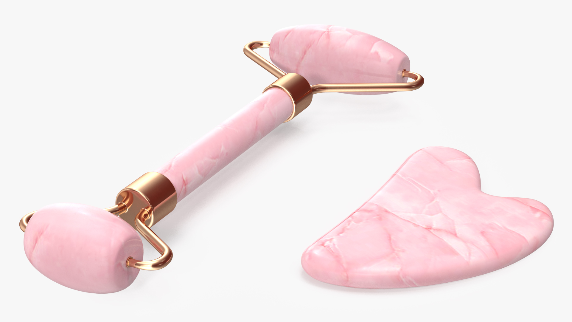 3D model Gua Sha Face Sculpting Tools Rose Quartz