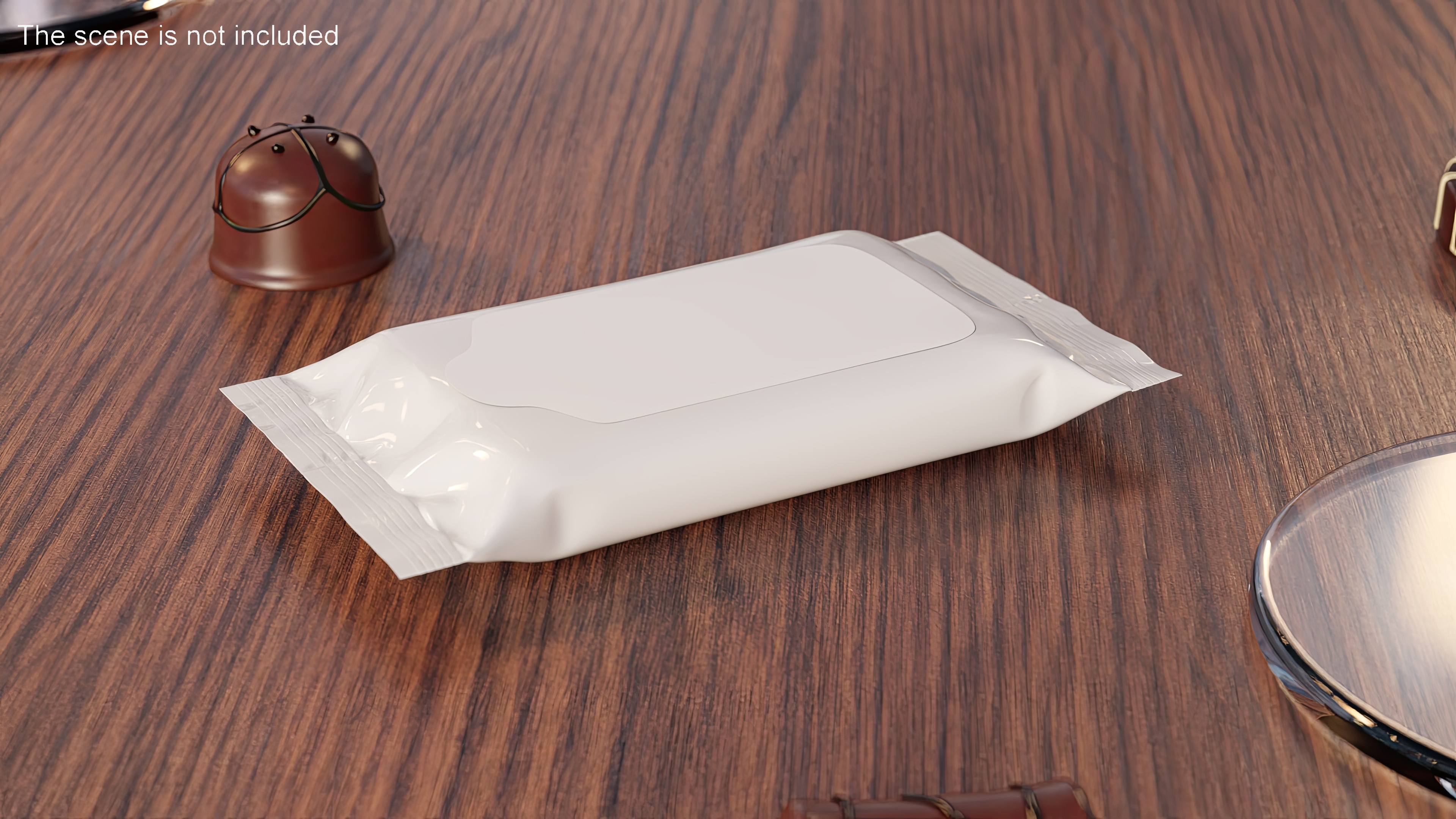 Small Wet Wipes Package White 3D model
