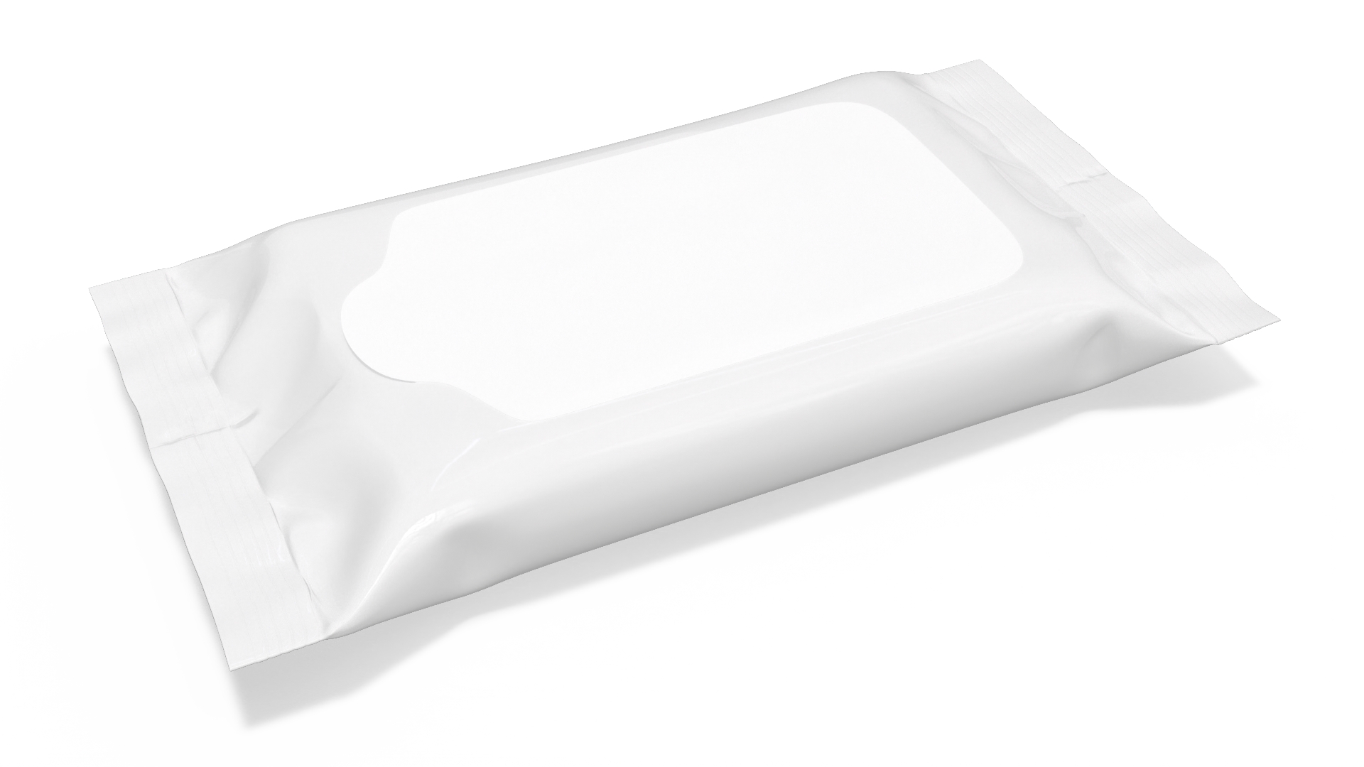 Small Wet Wipes Package White 3D model