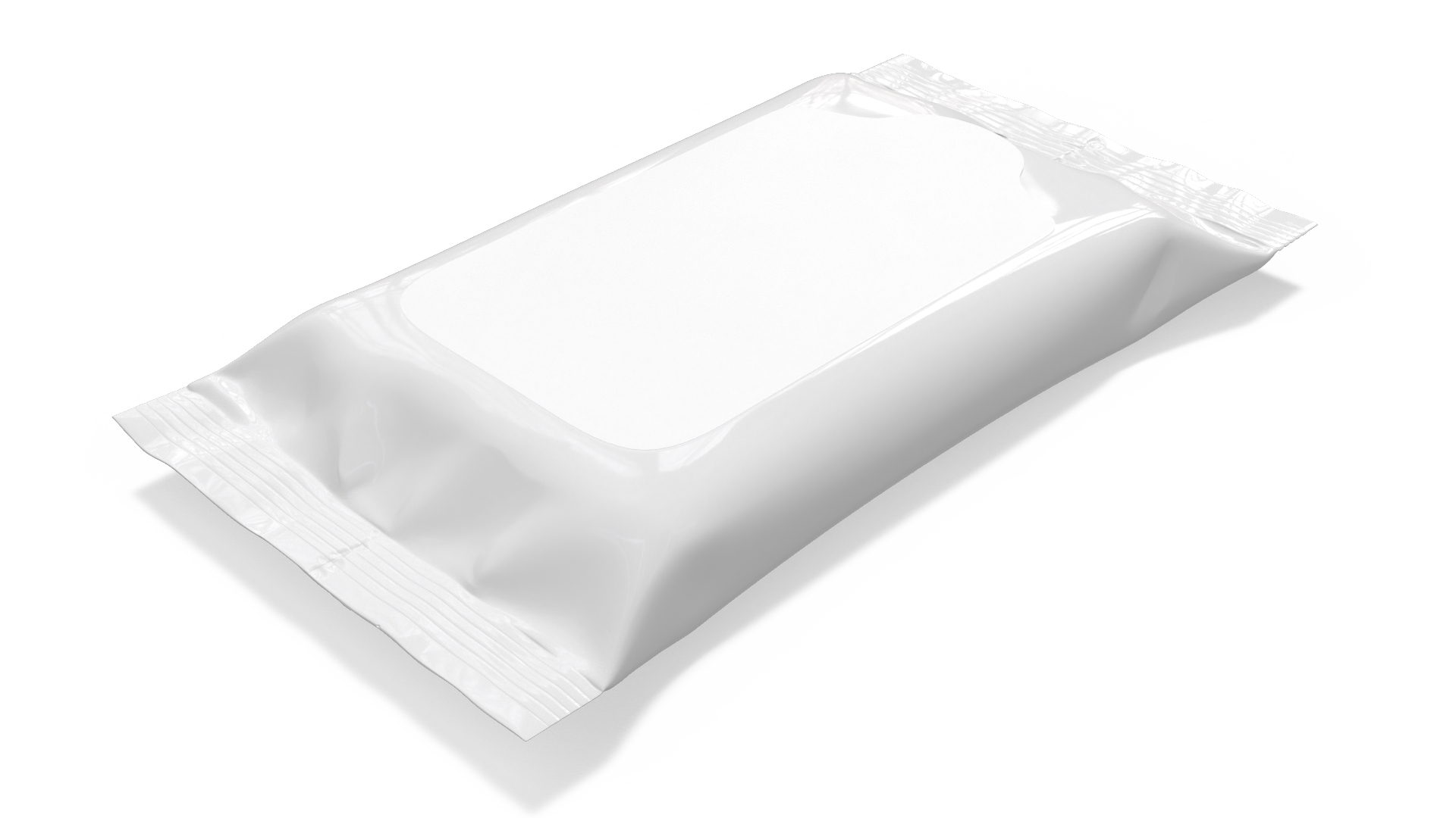 Small Wet Wipes Package White 3D model