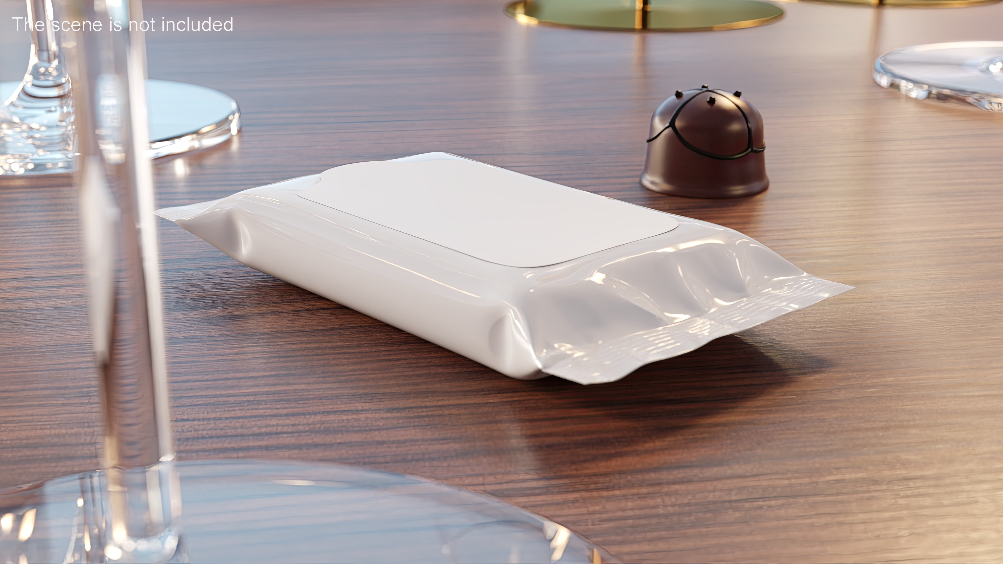 Small Wet Wipes Package White 3D model