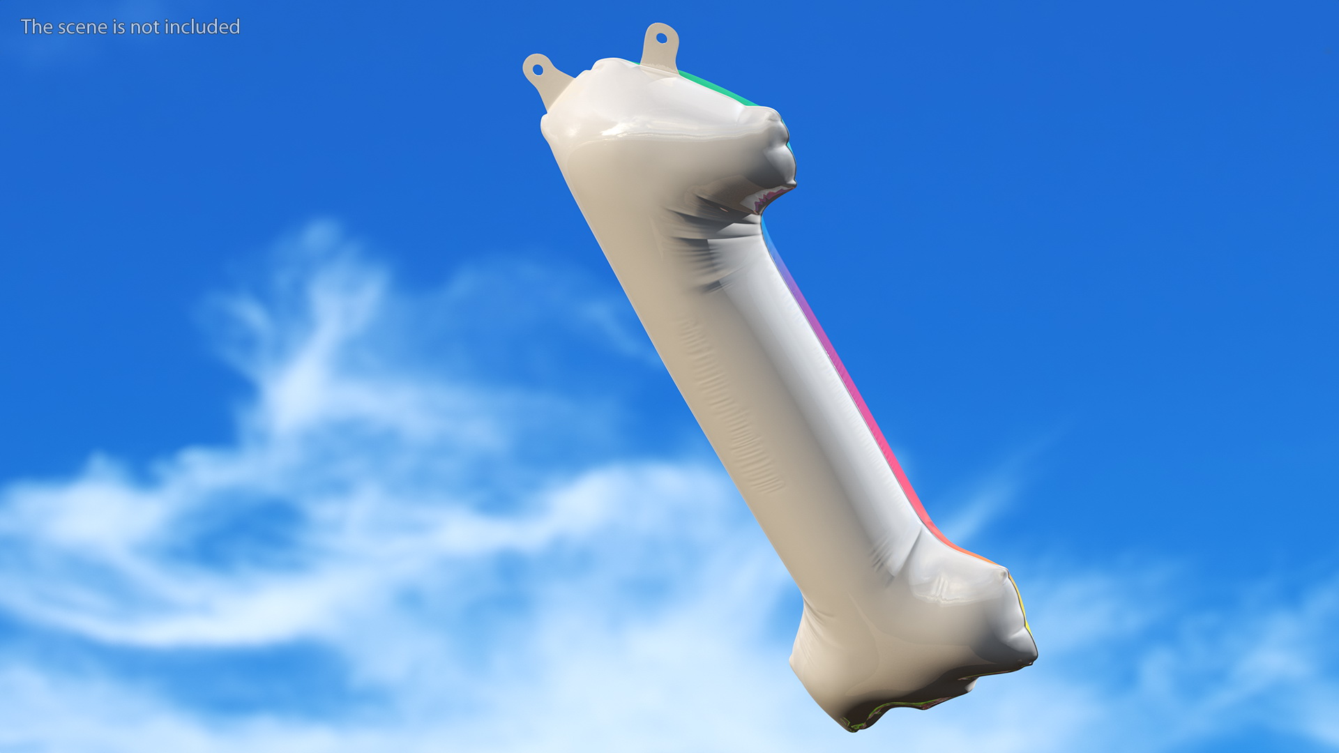 3D model Balloon Numbers 1 Rainbow