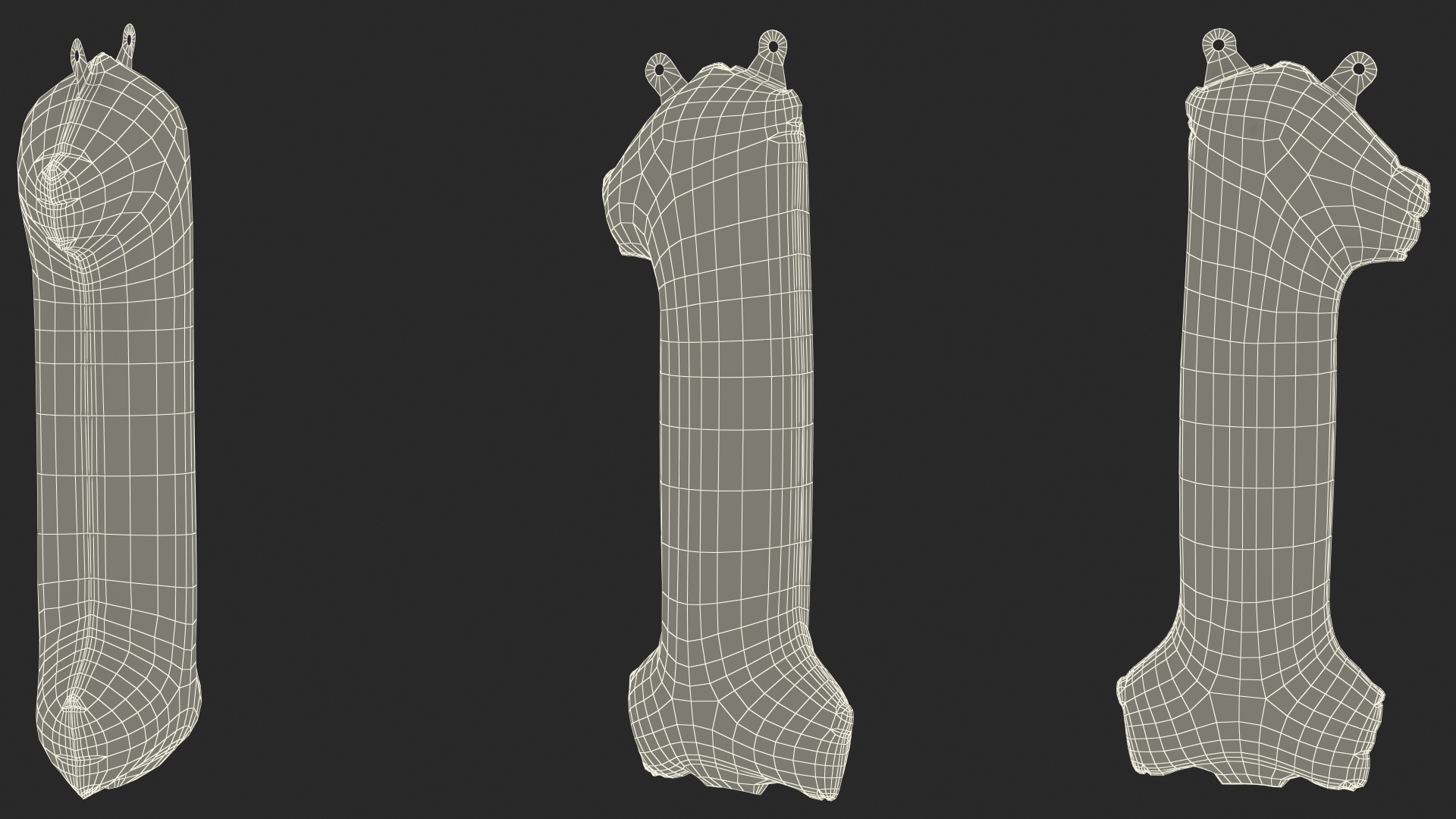 3D model Balloon Numbers 1 Rainbow