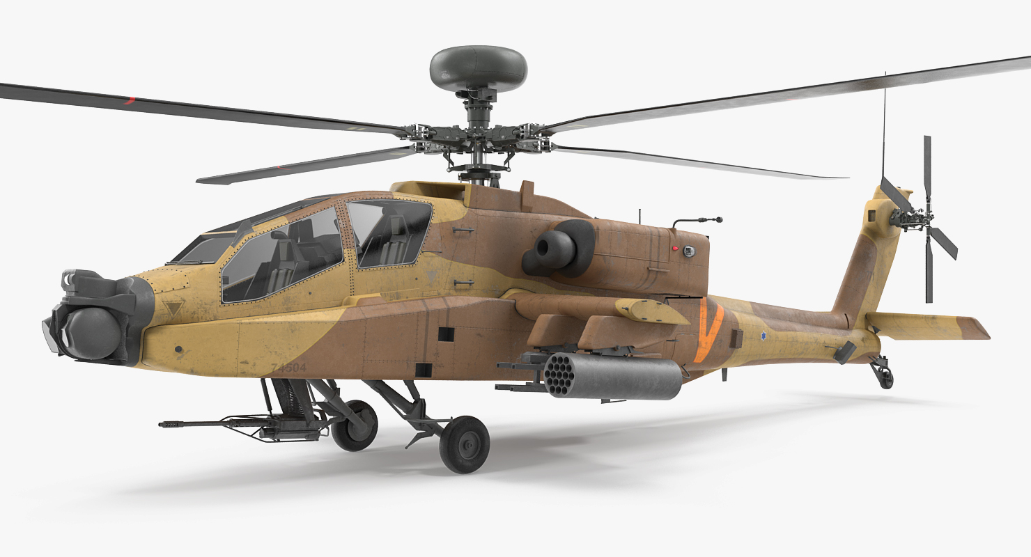 3D AH 64D Apache Longbow Israel model