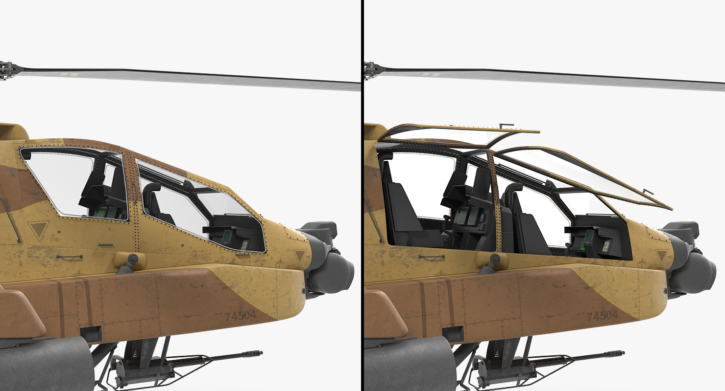 3D AH 64D Apache Longbow Israel model
