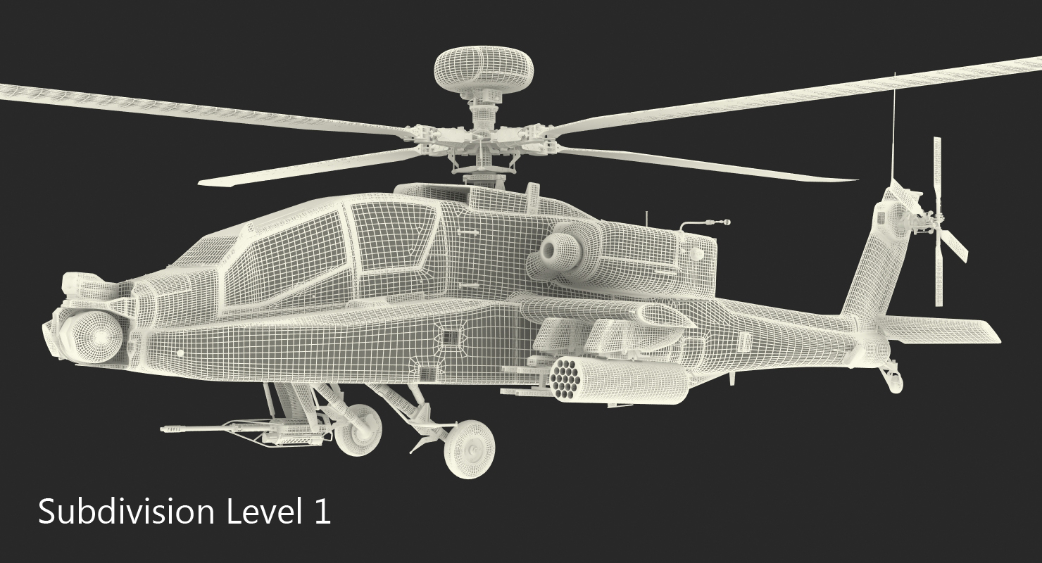 3D AH 64D Apache Longbow Israel model