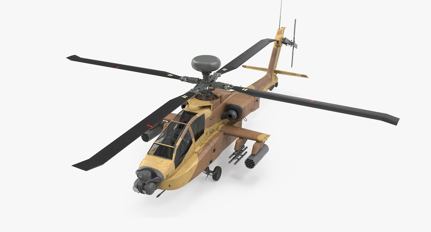 3D AH 64D Apache Longbow Israel model
