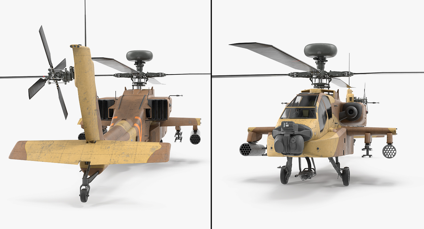 3D AH 64D Apache Longbow Israel model