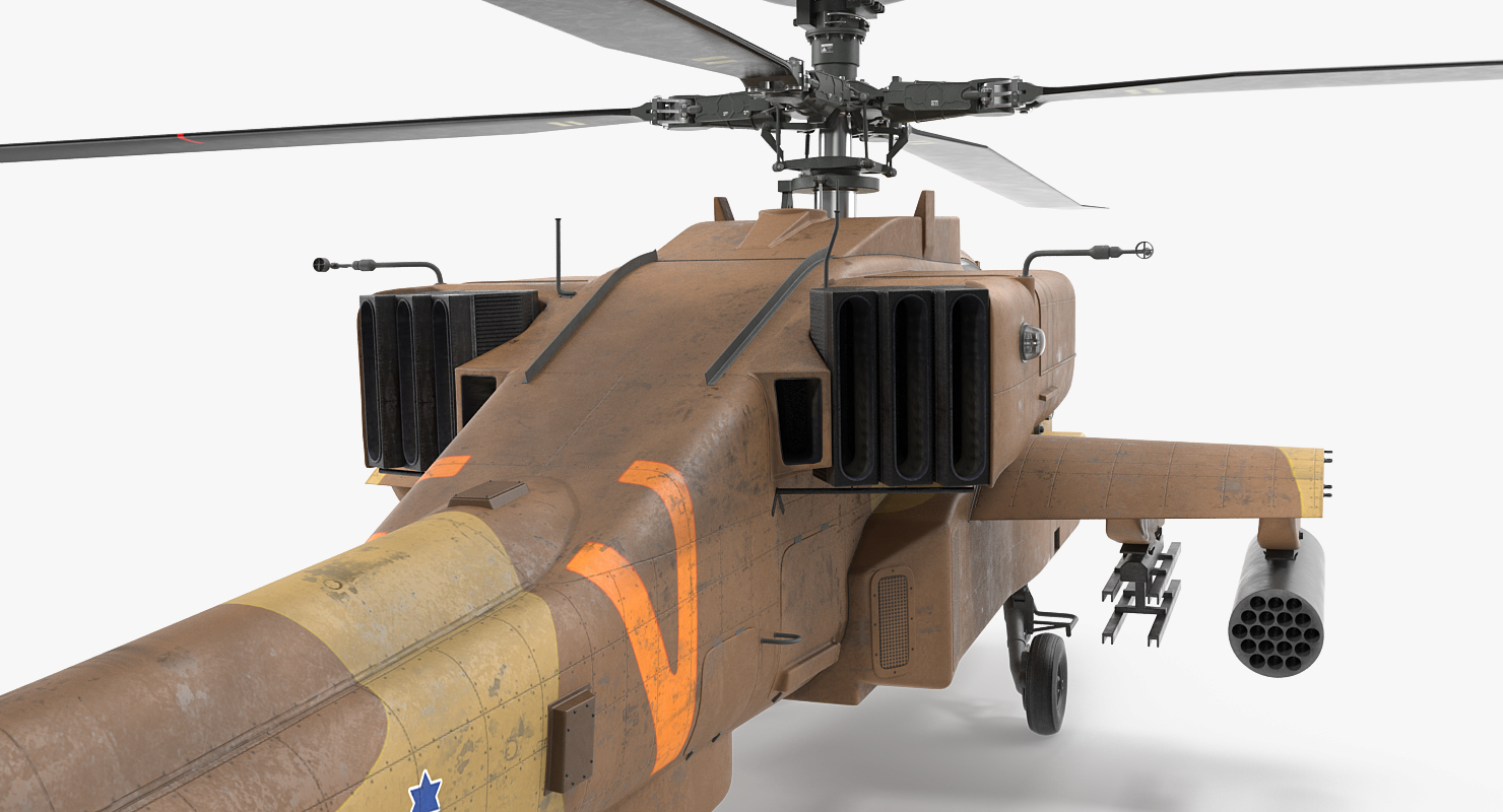 3D AH 64D Apache Longbow Israel model
