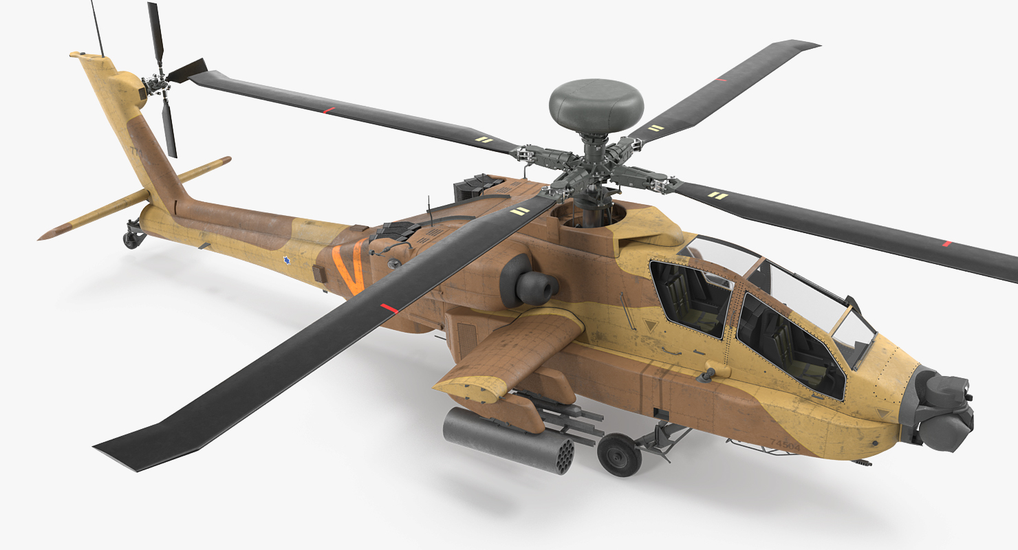 3D AH 64D Apache Longbow Israel model
