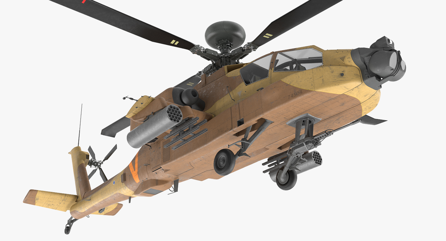 3D AH 64D Apache Longbow Israel model