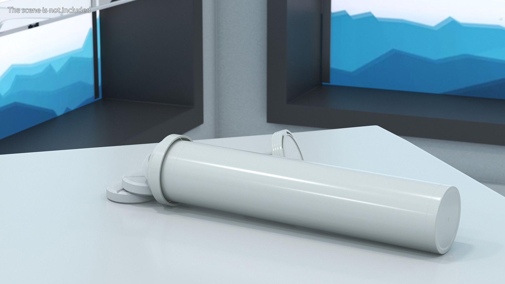 3D model Tube Effervescent Packaging 25 Tabs Open