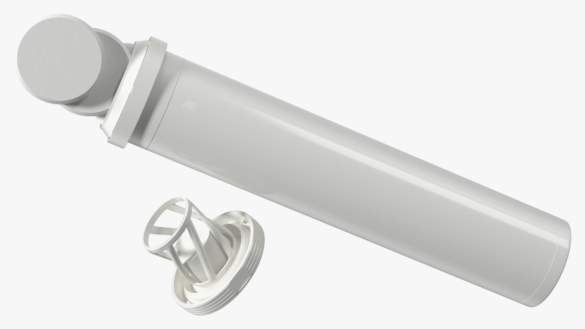 3D model Tube Effervescent Packaging 25 Tabs Open