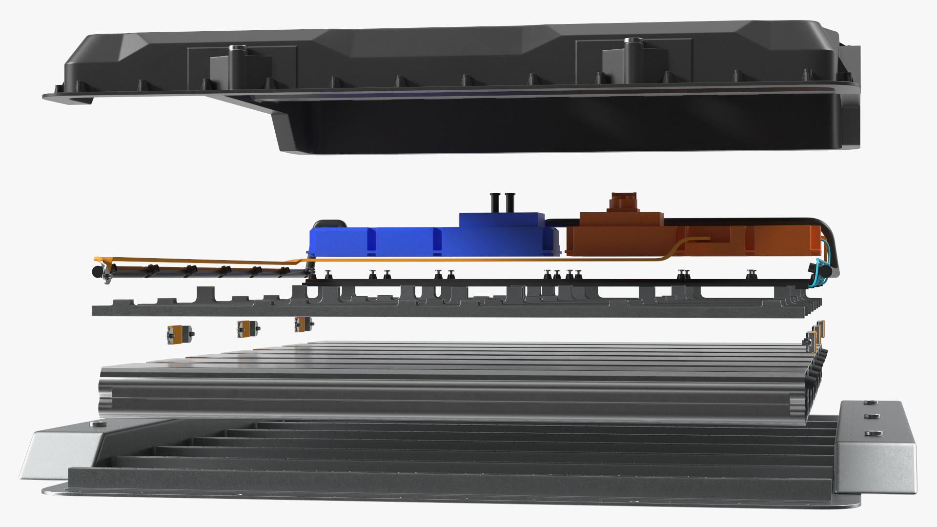 3D Disassembled Electric Car Battery model
