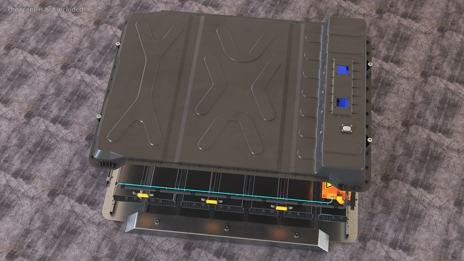 3D Disassembled Electric Car Battery model