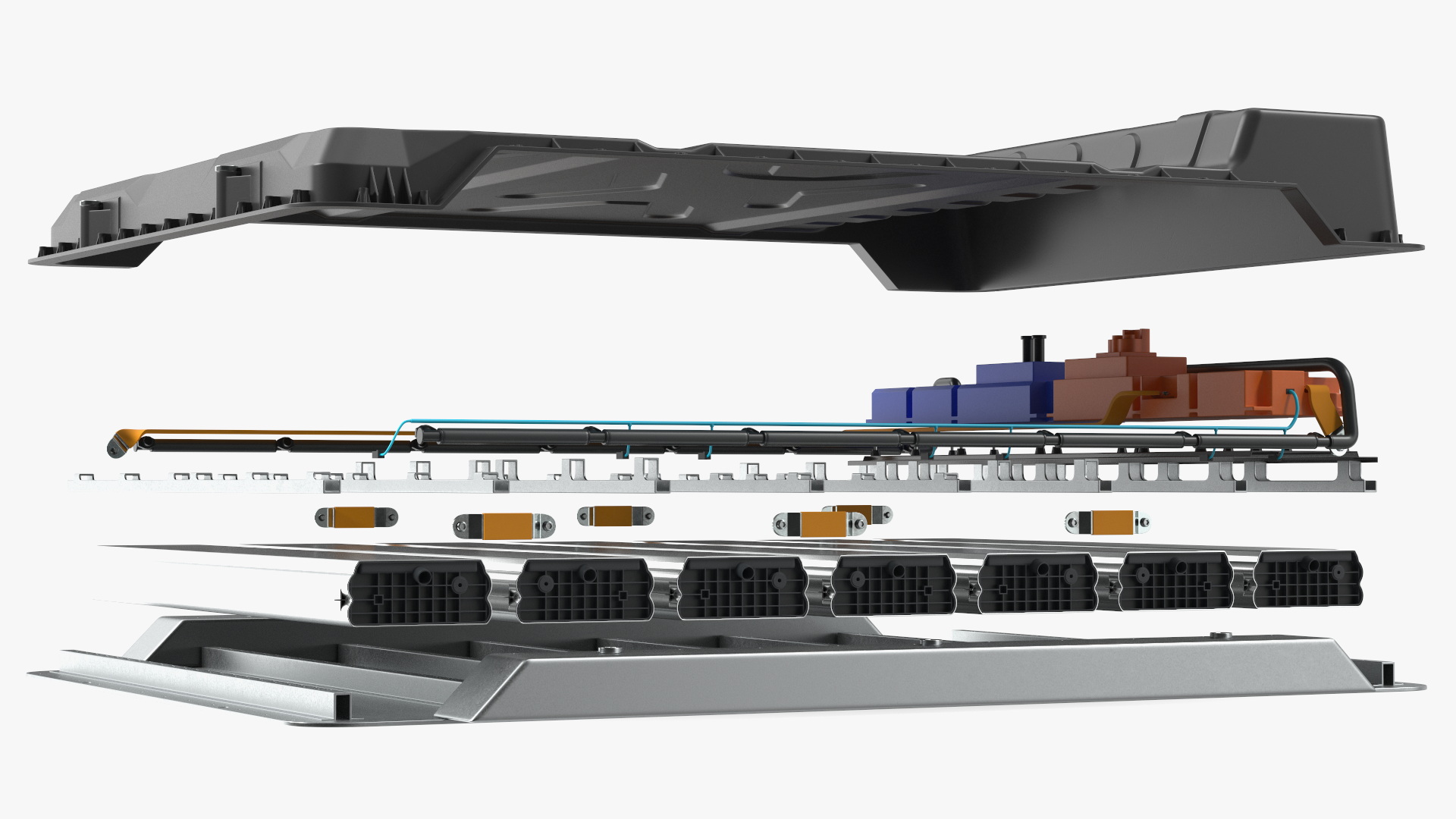 3D Disassembled Electric Car Battery model