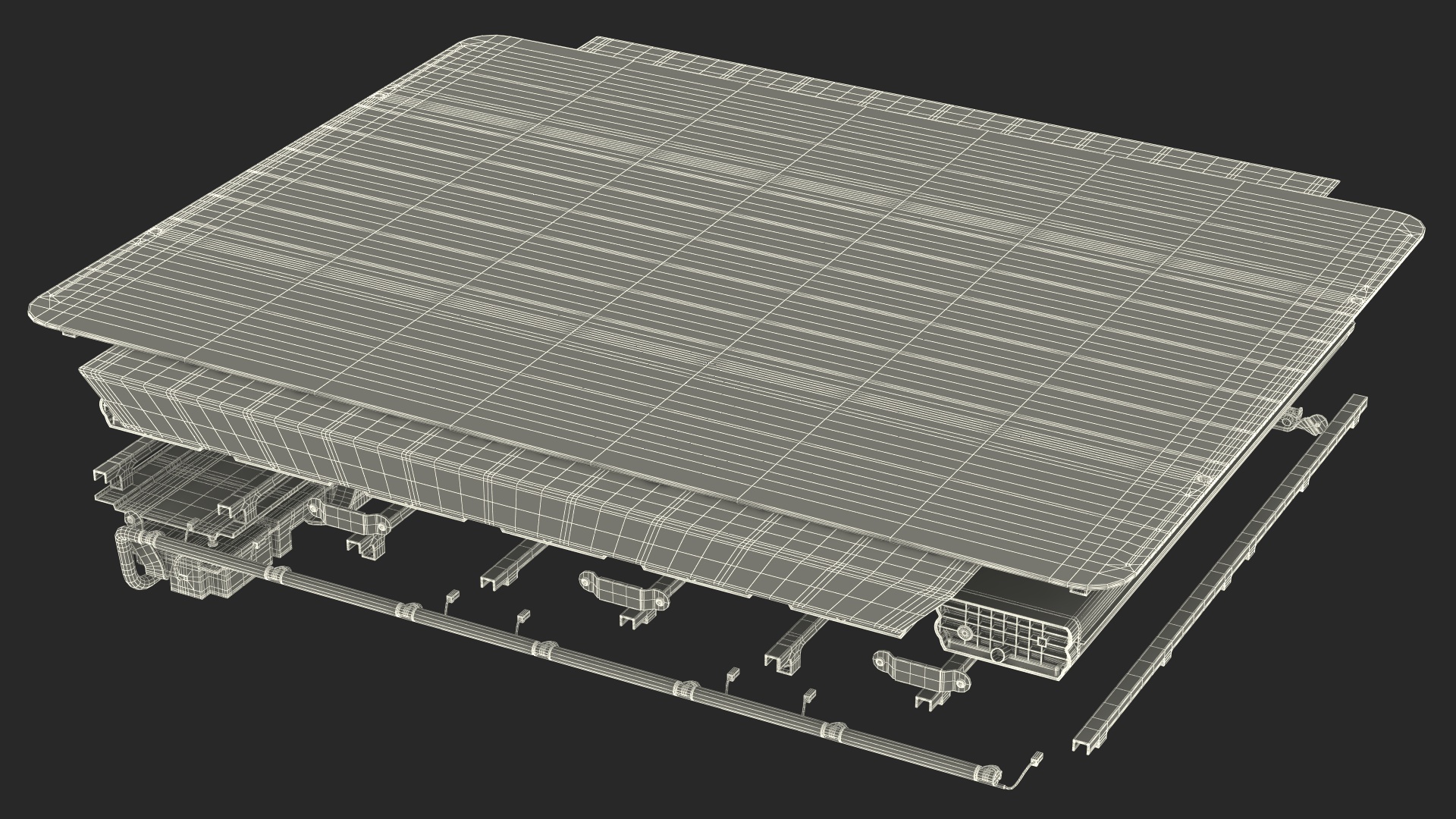 3D Disassembled Electric Car Battery model