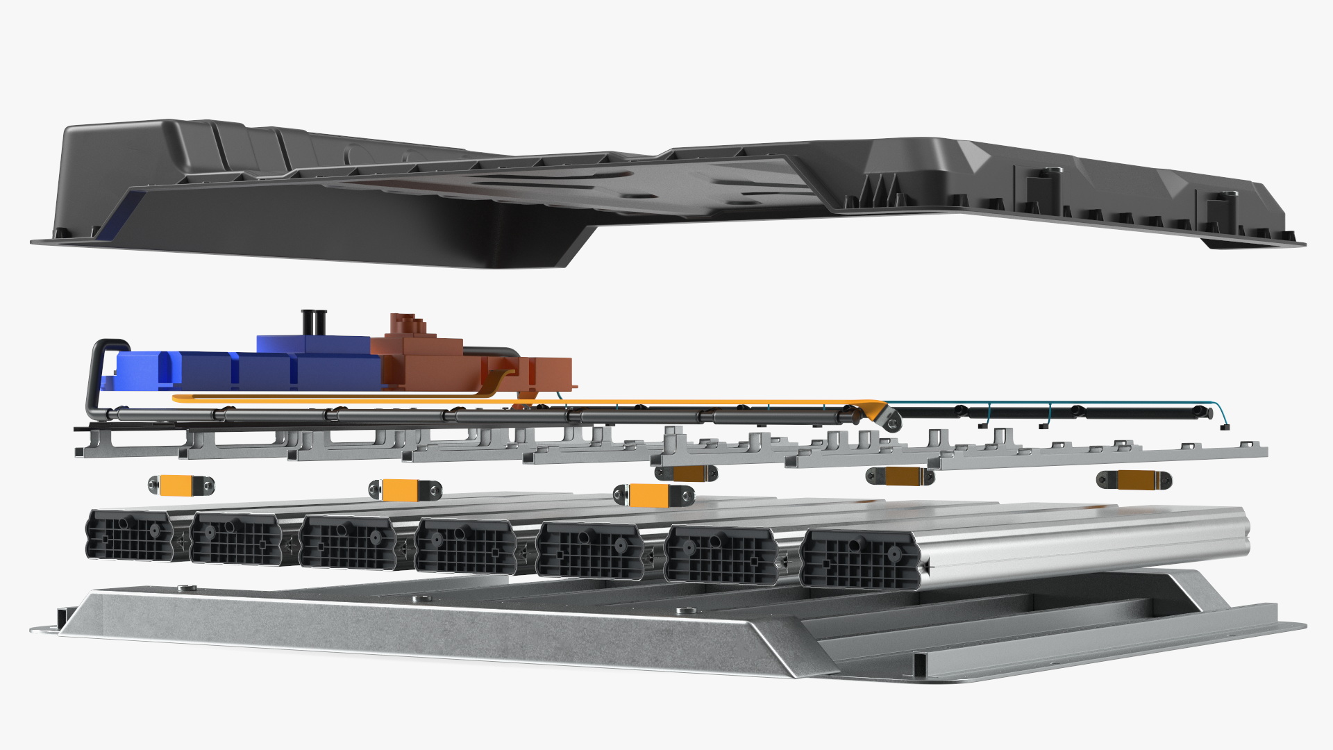 3D Disassembled Electric Car Battery model