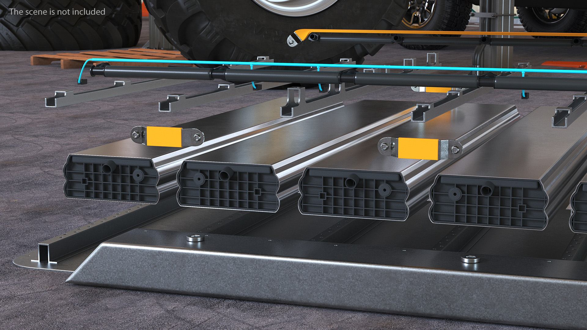 3D Disassembled Electric Car Battery model