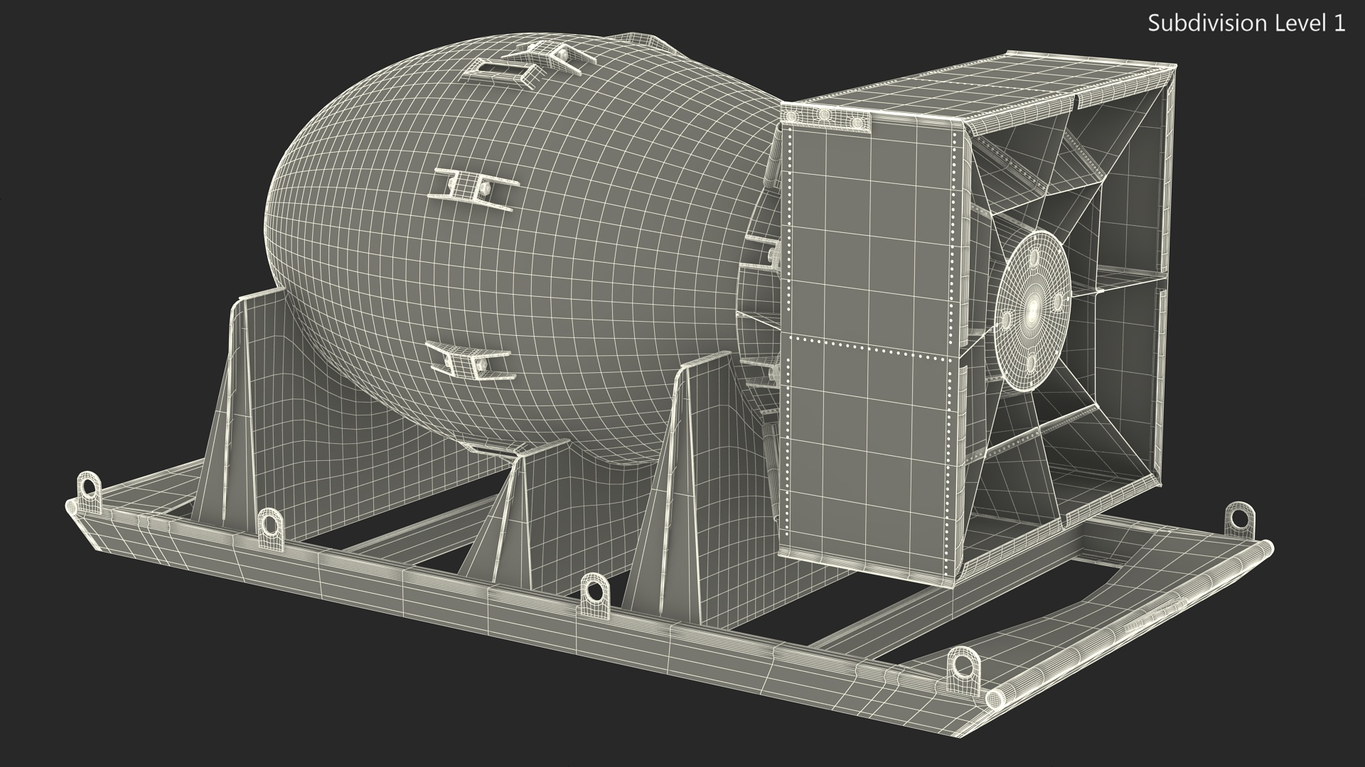 3D Atomic Bomb Fat Man Green with Shipping Pallet