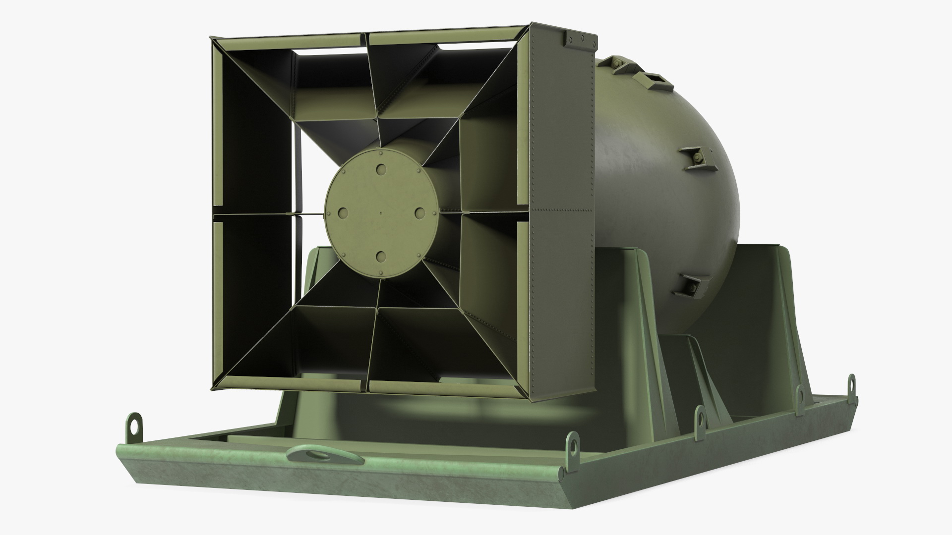 3D Atomic Bomb Fat Man Green with Shipping Pallet