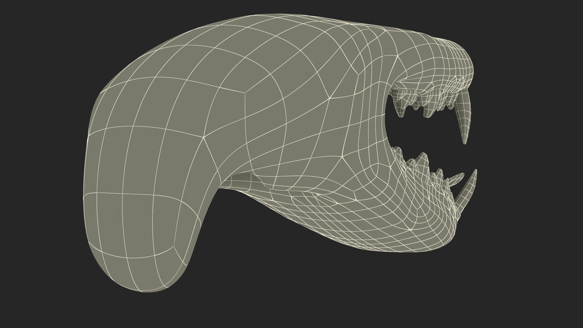 3D Dog Jaw Anatomic Rigged model
