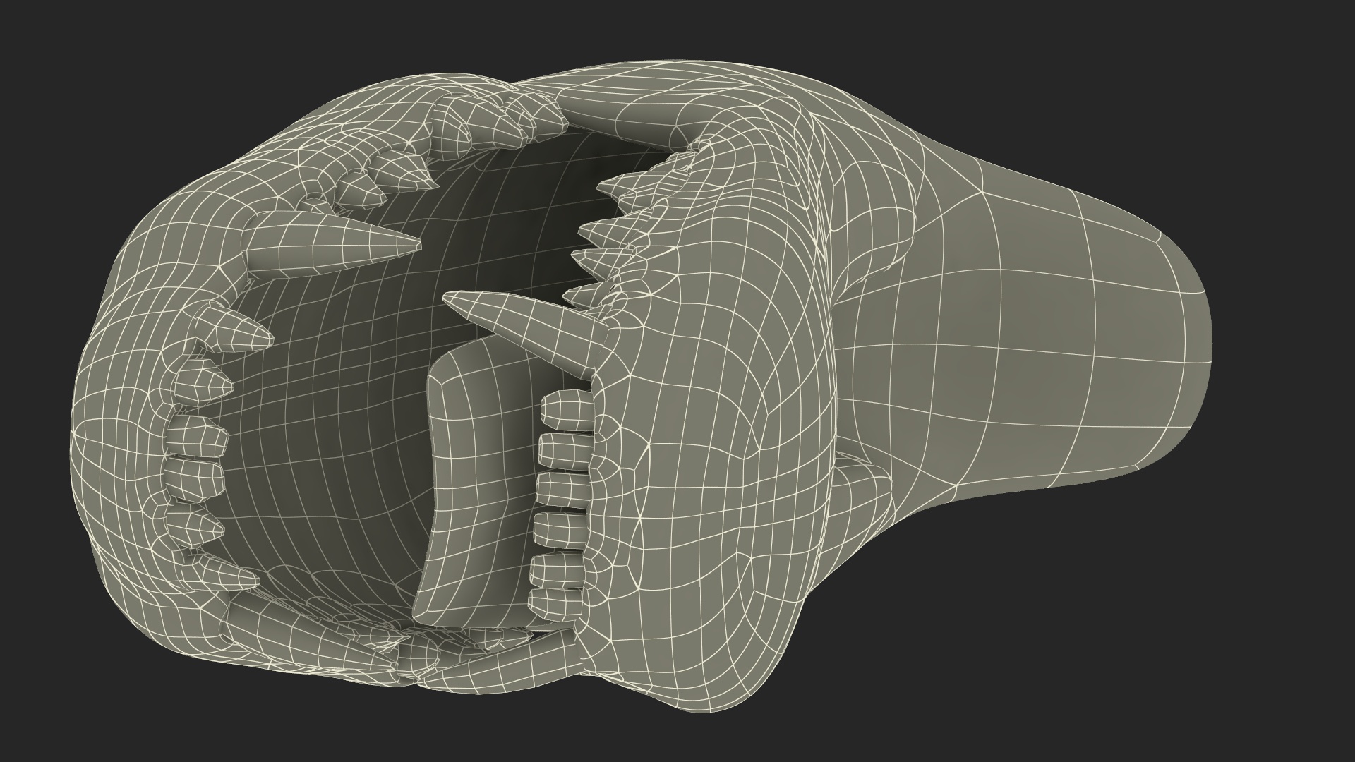 3D Dog Jaw Anatomic Rigged model