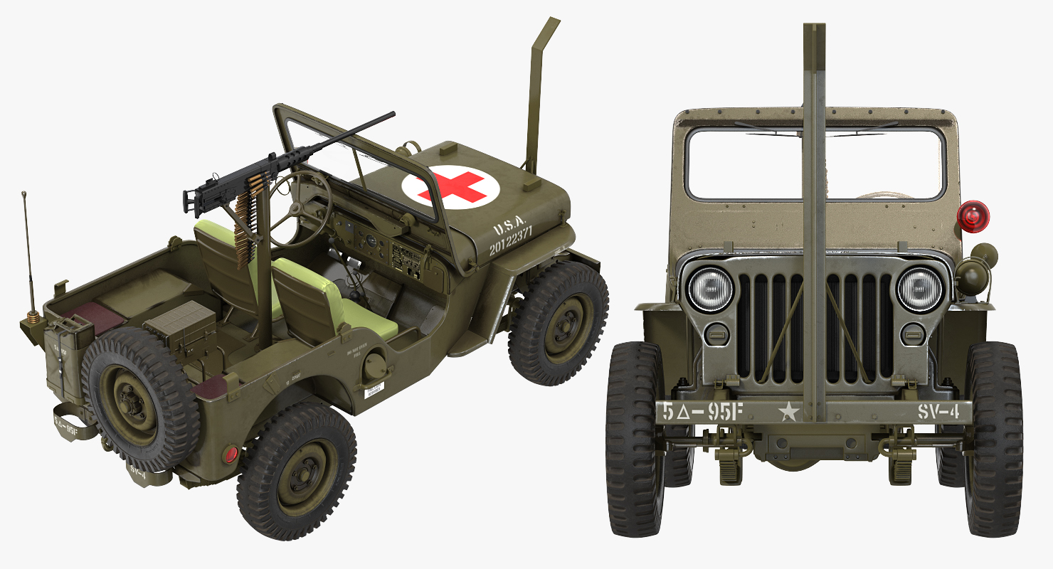 US Army Jeep Willys MB Ambulance 3D