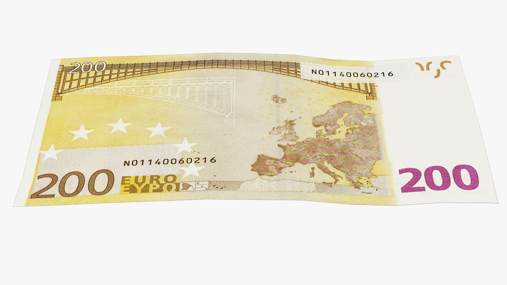 200 Euro Banknote 3D