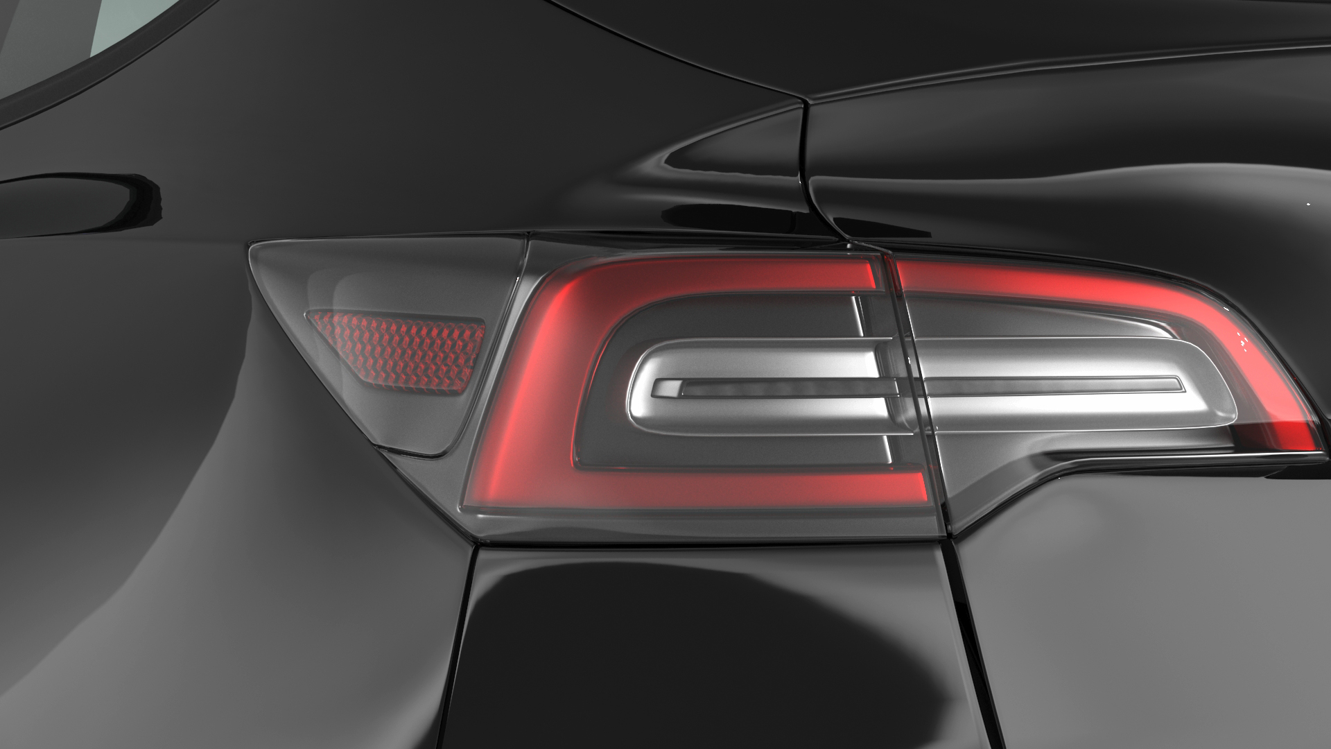 3D Police Tesla Model Y Lights On Rigged for Maya