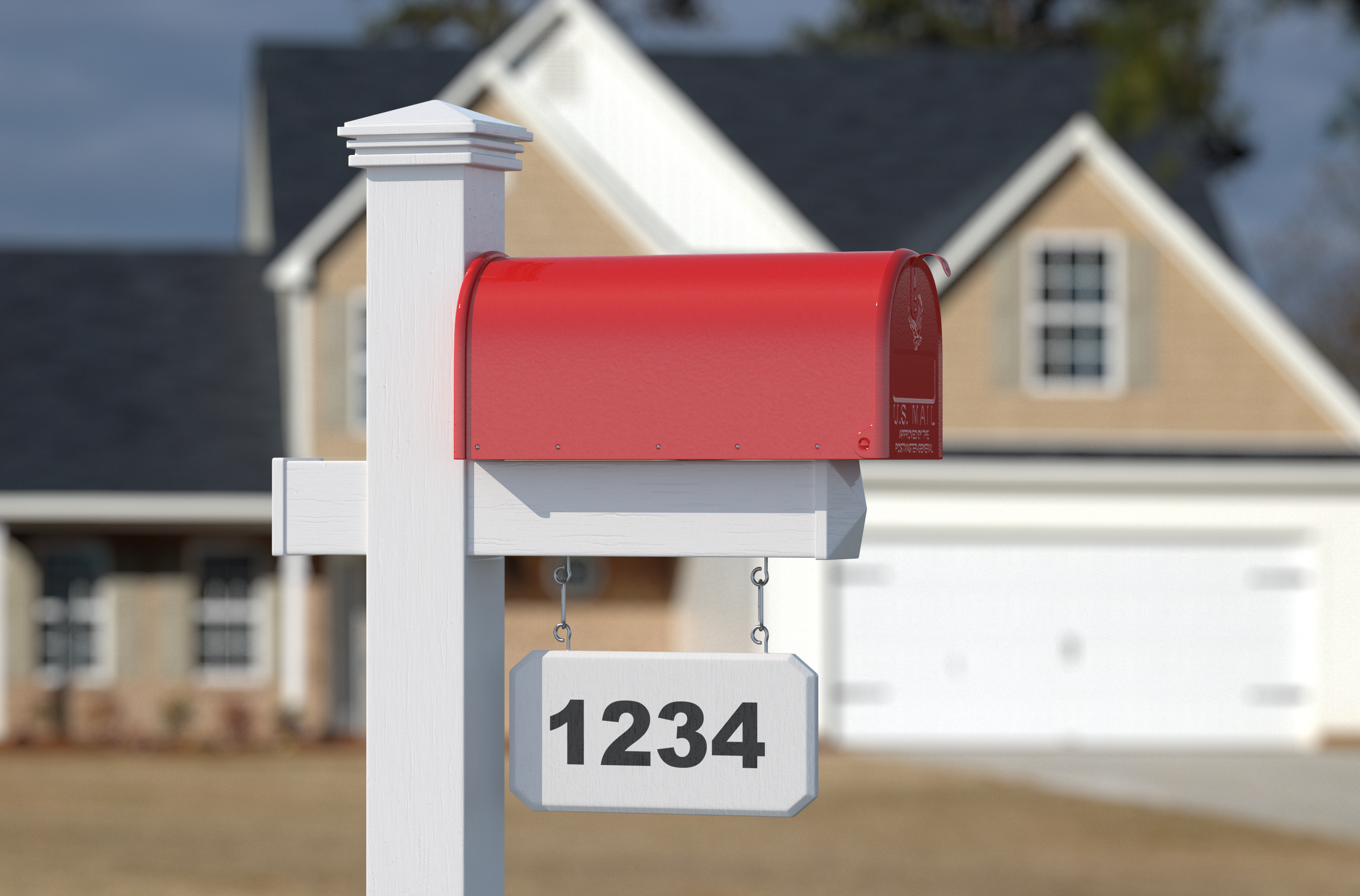 Classic Mailbox Wooden Stand, view 3
