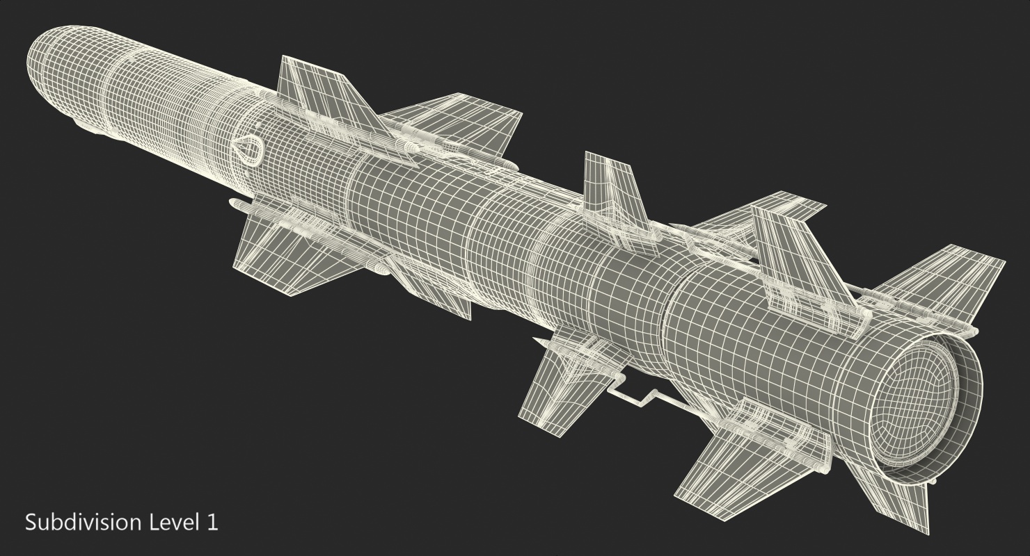 3D model AGM UGM RGM 84 Harpoon Anti Ship Missile