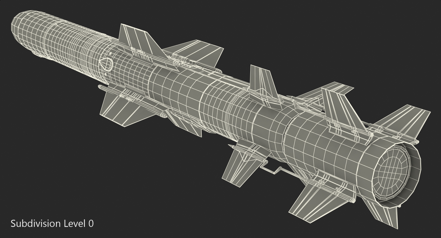 3D model AGM UGM RGM 84 Harpoon Anti Ship Missile
