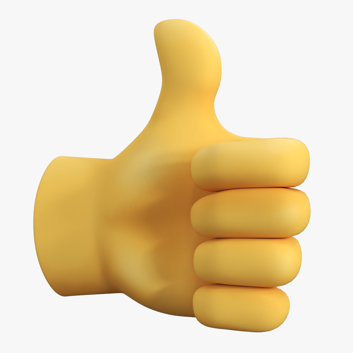 Thumbs Up Gesture Emoji 3D model preview