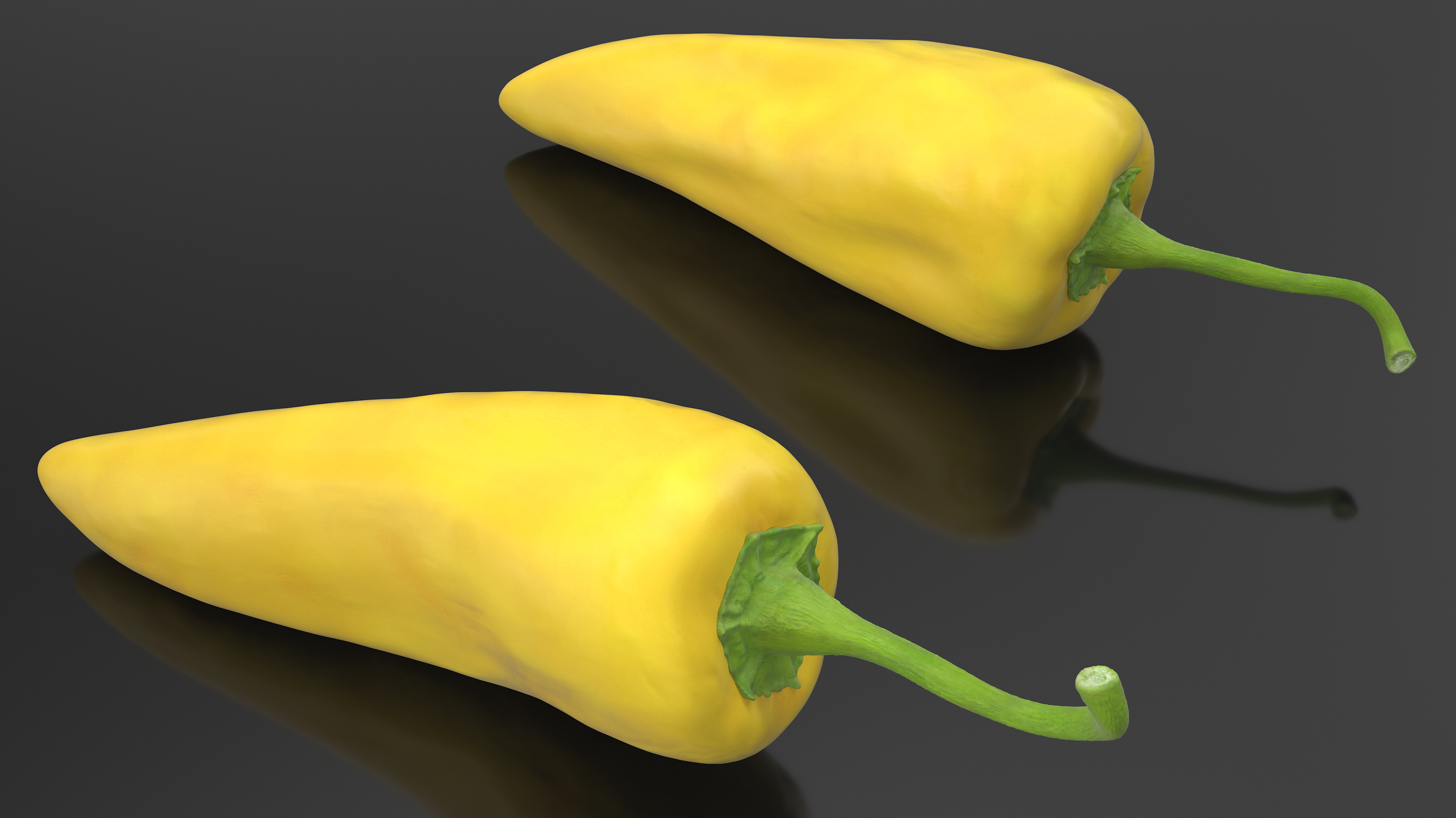 Yellow Chili Pepper 3D model