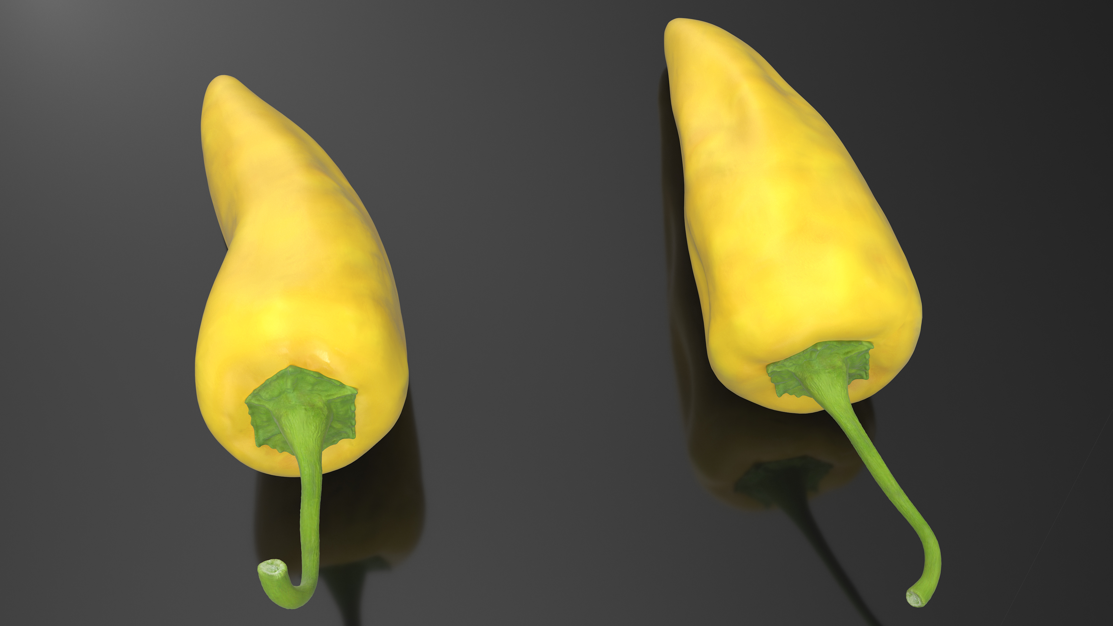 Yellow Chili Pepper 3D model
